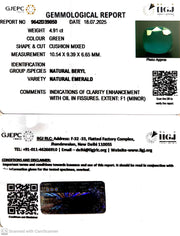 4.91/CT Natural Panna Stone with Govt. Lab Certificate (56610)